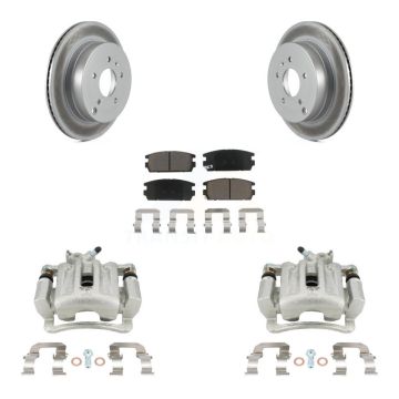 Rear Brake Caliper Coat Rotors Ceramic Pad Kit For Chevrolet Equinox Pontiac Torrent Vue KCG-100278C