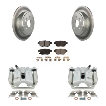 Rear Disc Brake Caliper Coat Rotor & Semi-Metallic Pad Kit For 2006-2014 Honda Ridgeline KCG-100278P