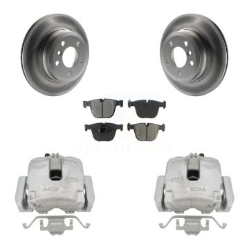 Rear Brake Caliper Coat Rotors Semi-Metallic Pad Kit For 2009 BMW X6 xDrive35i with 3.0L KCG-100279S