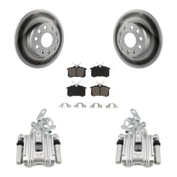 Rear Brake Caliper Coat Rotor Ceramic Pad Kit For Audi A3 With 272mm Diameter KCG-100282C