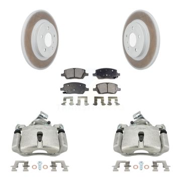 Rear Brake Caliper Coat Rotor And Ceramic Pad Kit For Pontiac Montana Chevrolet Uplander KCG-100283T