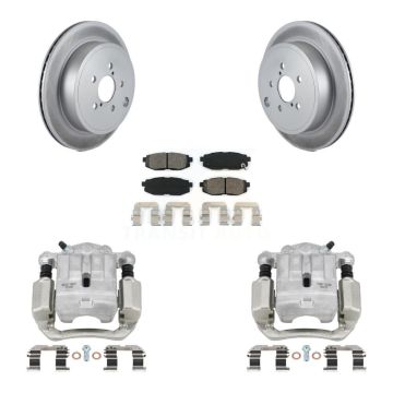Rear Disc Brake Caliper Coated Rotor And Semi-Metallic Pad Kit For Subaru Outback Legacy KCG-100286S