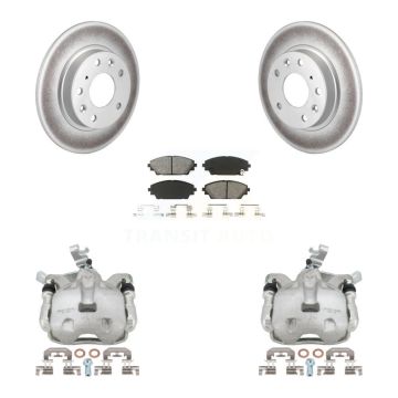 Rear Disc Brake Caliper Coat Rotor And Semi-Metallic Pad Kit For Mazda 3 Sport 2.5L/2.0L KCG-100287S