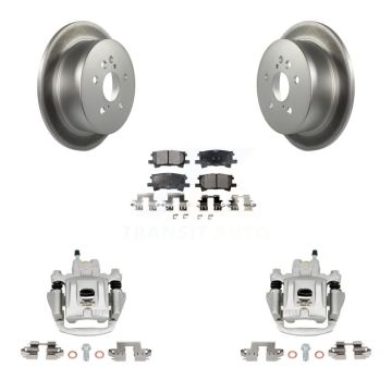 Rear Disc Brake Caliper Coated Rotors And Ceramic Pads Kit For Toyota Highlander KCG-100287T