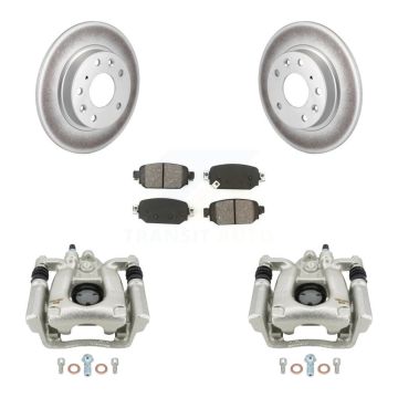Rear Disc Brake Caliper Coated Rotors And Semi-Metallic Pads Kit For Mazda 3 Sport KCG-100289S