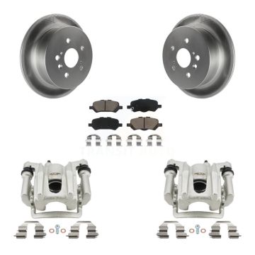 Rear Disc Brake Caliper Coated Rotors And Ceramic Pads Kit For 2009-2016 Toyota Venza KCG-100291C