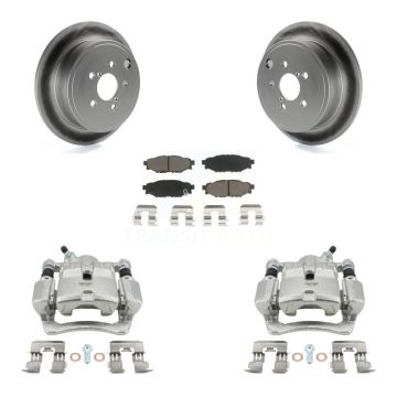 Rear Disc Brake Caliper Coated Rotor And Ceramic Pad Kit For Subaru Impreza Forester WRX KCG-100292C