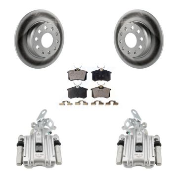 Rear Brake Caliper Coat Rotor Ceramic Pad Kit For Audi A3 With 272mm Diameter KCG-100292T