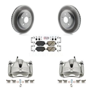 Front Brake Caliper Coat Rotors Ceramic Pad Kit For 2014 Lexus IS250 Base with Sedan RWD KCG-100295N