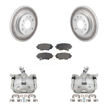 Rear Disc Brake Caliper Coat Rotor And Semi-Metallic Pad Kit For Mazda 3 Sport 2.5L/2.0L KCG-100295P