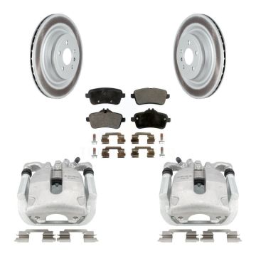 Rear Brake Caliper Coat Rotors Ceramic Pad Kit For Mercedes-Benz GLS550 GL550 GL450 ML63 KCG-100295T
