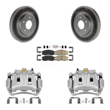 Front Brake Caliper Coat Rotor Ceramic Pad Kit For Chevrolet Equinox Pontiac Torrent Vue KCG-100297N