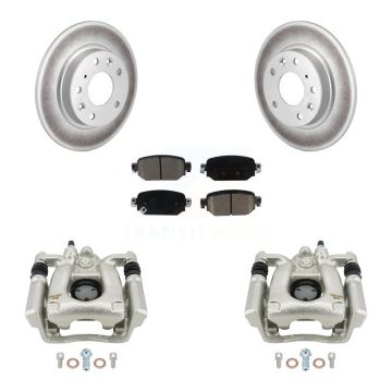 Rear Disc Brake Caliper Coated Rotors And Ceramic Pads Kit For Mazda 3 Sport KCG-100299C