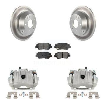 Rear Disc Brake Caliper Coated Rotors And Semi-Metallic Pads Kit For Kia Sorento KCG-100299S
