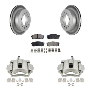 Rear Disc Brake Caliper Coated Rotors And Ceramic Pads Kit For Toyota 4Runner FJ Cruiser KCG-100302T