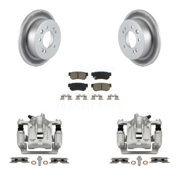 Rear Disc Brake Caliper Coated Rotors And Ceramic Pads Kit For Hyundai Elantra KCG-100304C