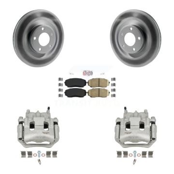 Front Disc Brake Caliper Coated Rotors And Ceramic Pads Kit For Ford Edge Lincoln MKX KCG-100304N
