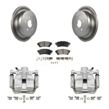 Rear Disc Brake Caliper Coat Rotors Ceramic Pad Kit For Toyota Sienna Lexus RX350 RX450h KCG-100304T