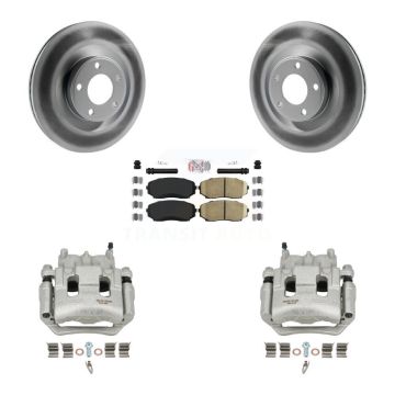 Front Disc Brake Caliper Coated Rotors And Ceramic Pads Kit For Ford Edge Lincoln MKX KCG-100305N