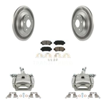 Rear Disc Brake Caliper Coated Rotors And Semi-Metallic Pad Kit For 2013-2015 Mazda CX-5 KCG-100305S