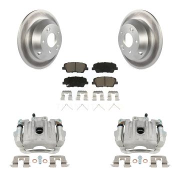 Rear Brake Caliper Coat Rotors Ceramic Pad Kit For Kia Sorento With Red Painted Calipers KCG-100308C