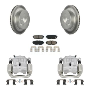 Rear Brake Caliper Coat Rotor & Semi-Metallic Pad Kit For 2014-2018 Subaru Forester 2.0L KCG-100308S