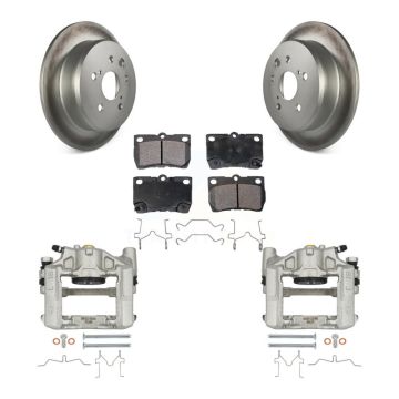 Rear Brake Caliper Coat Rotor Ceramic Pad Kit For Lexus IS250 Base With Sport Suspension KCG-100308T