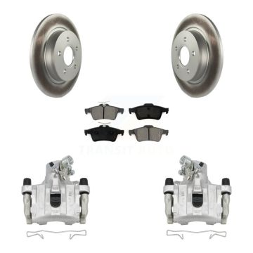 Rear Disc Brake Caliper Coated Rotor And Semi-Metallic Pad Kit For Volvo S40 C30 V50 C70 KCG-100310S