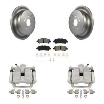 Rear Disc Brake Caliper Coated Rotors And Semi-Metallic Pads Kit For Toyota Highlander KCG-100313S