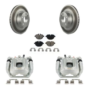 Rear Disc Brake Caliper Coated Rotors And Ceramic Pads Kit For BMW X3 X4 KCG-100314C