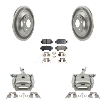 Rear Disc Brake Caliper Coated Rotors And Semi-Metallic Pad Kit For 2013-2015 Mazda CX-5 KCG-100315P