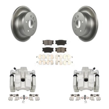 Rear Brake Caliper Coat Rotors Semi-Metallic Pad Kit For Toyota Camry Lexus ES350 Avalon KCG-100315S
