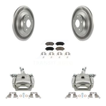 Rear Disc Brake Caliper Coated Rotors And Ceramic Pads Kit For 2013-2015 Mazda CX-5 KCG-100316C