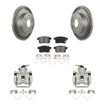 Rear Disc Brake Caliper Coated Rotors And Semi-Metallic Pads Kit For Honda Accord KCG-100317S