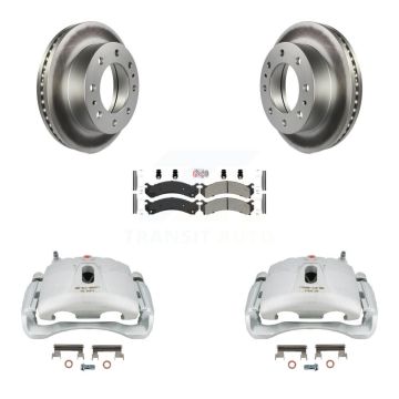 Front Brake Caliper Coat Rotor Semi-Metallic Pad Kit For Chevrolet GMC Express 3500 4500 KCG-100318N