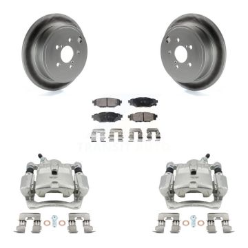 Rear Disc Brake Caliper Coated Rotor And Ceramic Pad Kit For Subaru Impreza Forester WRX KCG-100318T