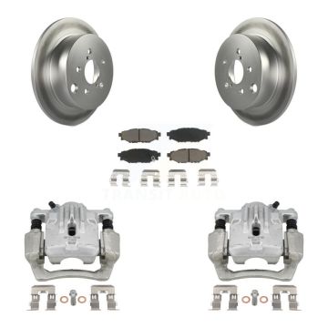 Rear Brake Caliper Coat Rotor & Ceramic Pad Kit For Subaru Impreza Forester Crosstrek XV KCG-100320C