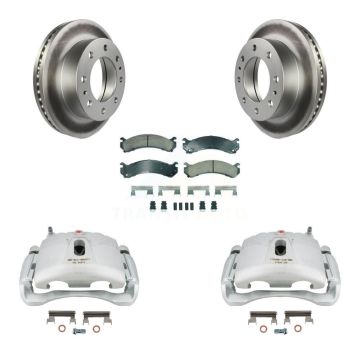 Front Brake Caliper Coat Rotor And Ceramic Pad Kit For Chevrolet GMC Express 3500 Savana KCG-100320N