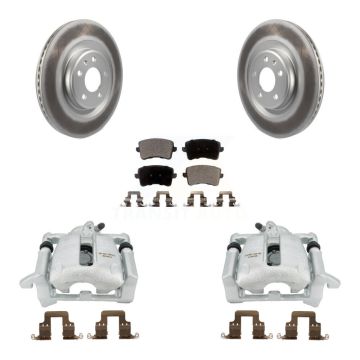 Rear Disc Brake Caliper Coated Rotors And Ceramic Pads Kit For 2012 Audi A5 Quattro KCG-100320T