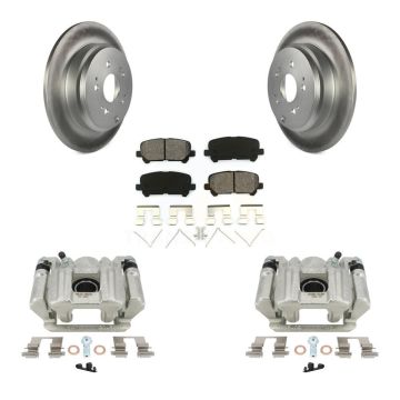 Rear Disc Brake Caliper Coated Rotors And Semi-Metallic Pads Kit For Acura MDX ZDX KCG-100321S