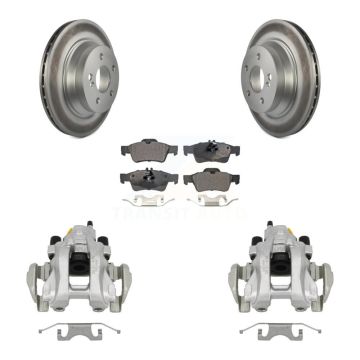 Rear Brake Caliper Coat Rotors & Ceramic Pad Kit For Mercedes-Benz E350 E500 E320 CLS550 KCG-100321T