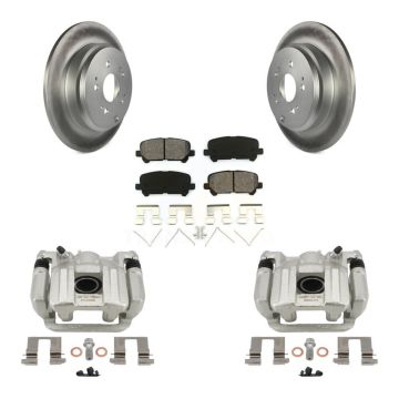 Rear Disc Brake Caliper Coat Rotor And Semi-Metallic Pad Kit For 2011-2017 Honda Odyssey KCG-100322S