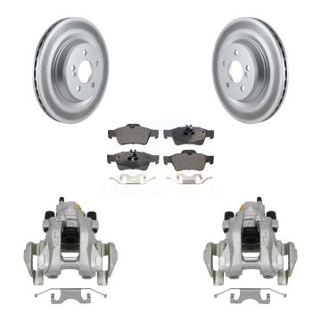 Rear Brake Caliper Coat Rotors Ceramic Pad Kit For Mercedes-Benz S350 With Sport Package KCG-100322T