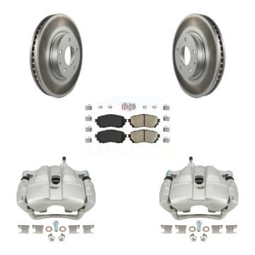 Front Disc Brake Caliper Coated Rotors And Ceramic Pads Kit For Mazda 6 KCG-100325N