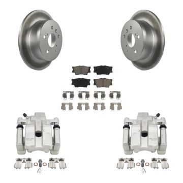Rear Brake Caliper Coat Rotor Ceramic Pad Kit For Toyota Camry Lexus ES350 Avalon ES300h KCG-100326C