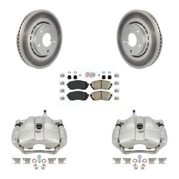 Front Brake Caliper Coat Rotor Ceramic Pad Kit For 2019-2021 Mazda 6 Naturally Aspirated KCG-100326N