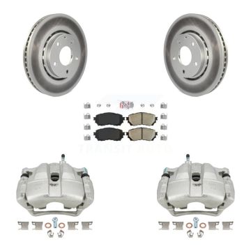 Front Brake Caliper Coat Rotor Ceramic Pad Kit For 2019-2021 Mazda 6 Naturally Aspirated KCG-100327N