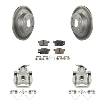 Rear Disc Brake Caliper Coated Rotors And Semi-Metallic Pads Kit For Honda Accord KCG-100327P