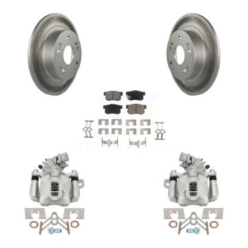 Rear Disc Brake Caliper Coated Rotors And Ceramic Pads Kit For 2016-2018 Acura ILX KCG-100329C