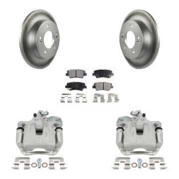 Rear Disc Brake Caliper Coated Rotors And Ceramic Pads Kit For 2014-2016 Kia Soul KCG-100329T